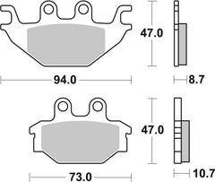 SBS FRICTION - Racing Sinter Front / Rear Off Road Brake Pads - 810RSI-
