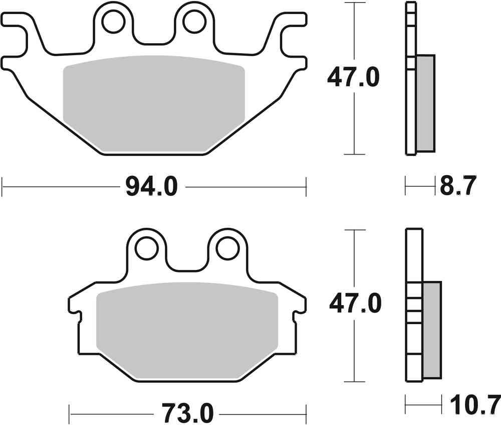 SBS FRICTION - Sinter Front / Rear Off Road Brake Pads - 810SI-