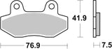 SBS FRICTION - Ceramic Front / Rear Brake Pads (SBS 200) - 814HF-