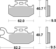 SBS FRICTION - Racing Sinter Off Road Rear Brake Pads - 816RSI-