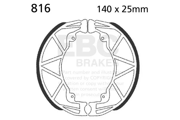 EBC Brake Shoe Set - 816
