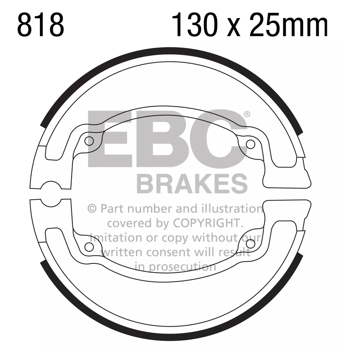 EBC Brake Shoe Set - 818