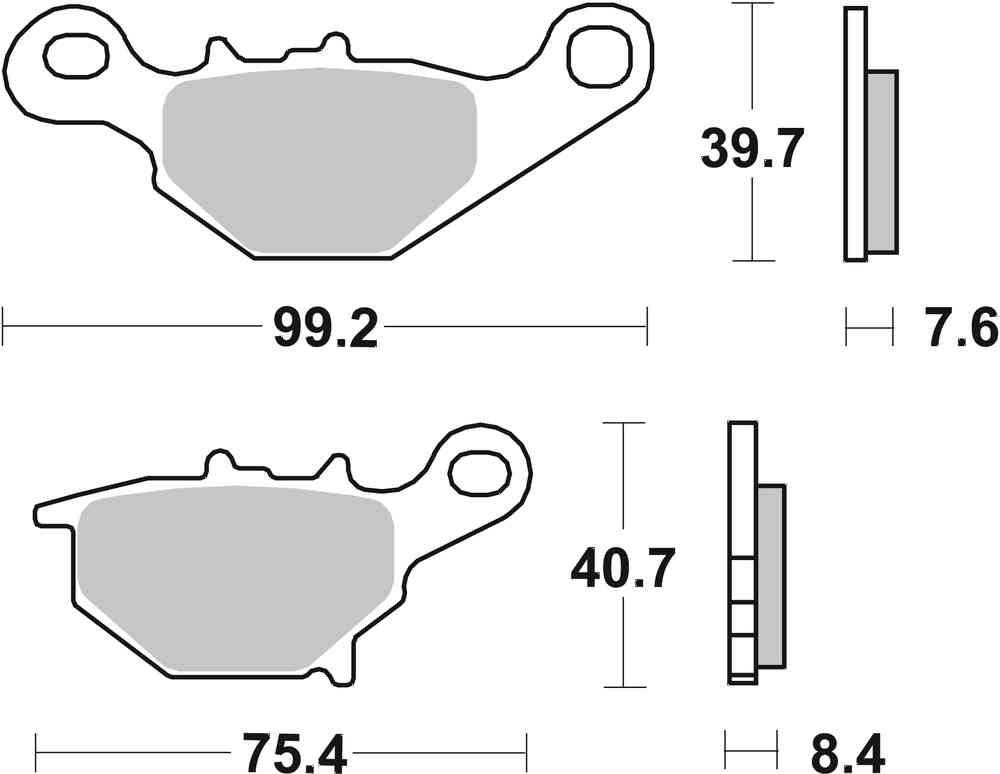 SBS FRICTION - Sinter Off Road Rear Brake Pads - 820SI-
