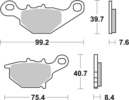SBS FRICTION - Sinter Off Road Rear Brake Pads - 820SI-
