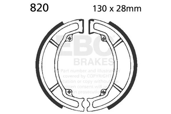 EBC Brake Shoe Set - 820