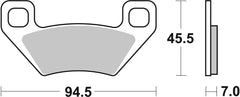 SBS FRICTION - Sinter Front / Rear ATV Brake Pads - 822ATS-