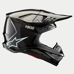 AS8307326 SUPERTECH SM10 FIM2 SOLID HELMET ECE 22.06 BLACK GLOSS CARBON