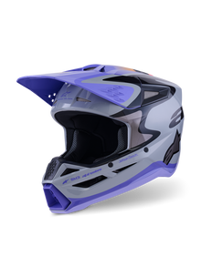 Alpinestars (MX26) SM3 Jettson Youth Helmet ECE06 Gray Purple Black Glossy