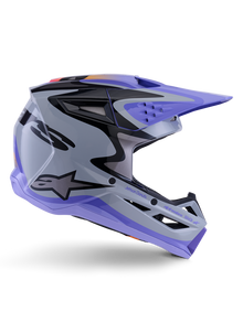 Alpinestars (MX26) SM3 Jettson Youth Helmet ECE06 Gray Purple Black Glossy