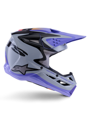 AS8303126 (MX26) SM3 JETTSON YOUTH HELMET ECE06 GRAY PURPLE BLACK GLOSSY