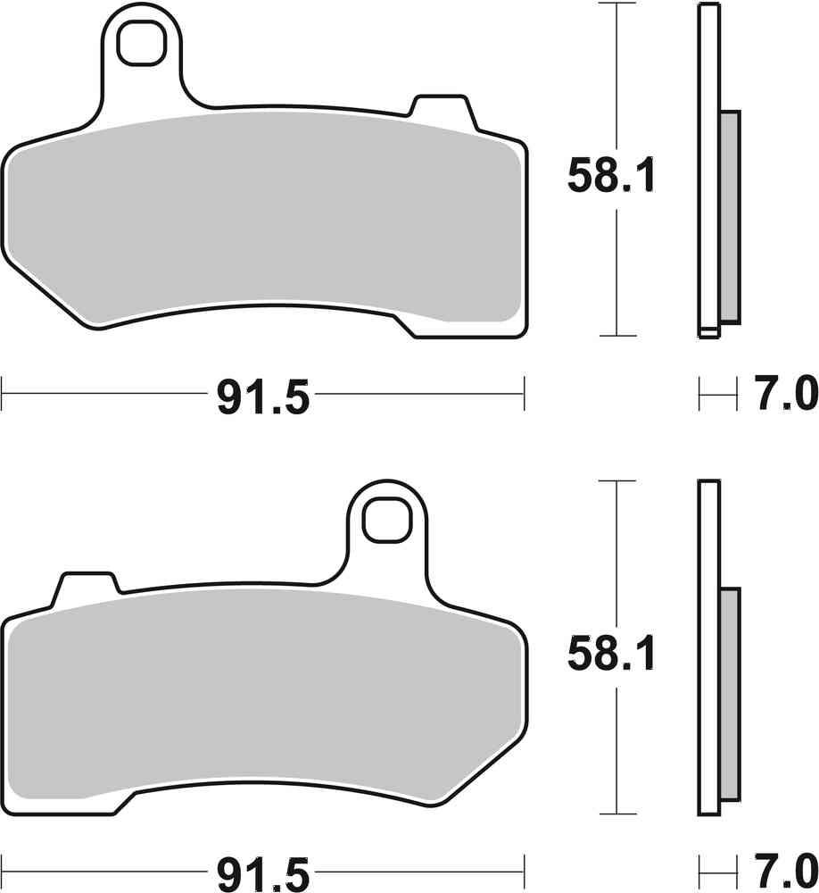 SBS FRICTION - Carbon Tech Front / Rear H-D Brake Pads - 830H.CT-