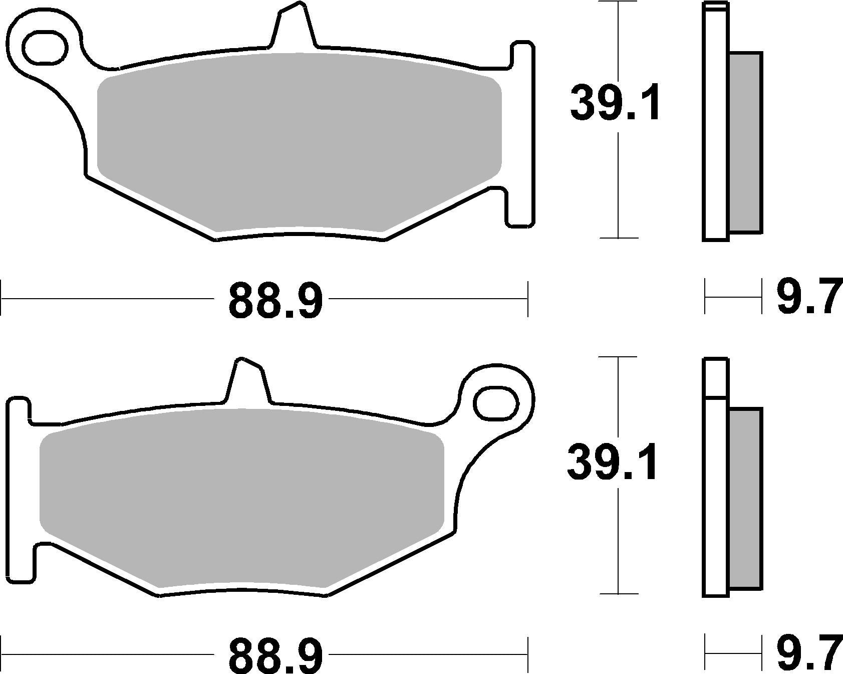 SBS FRICTION - Ceramic Rear Brake Pads - 833HF-