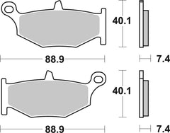 SBS FRICTION - Carbon Tech Racing Rear Brake Pads - 833RQ-