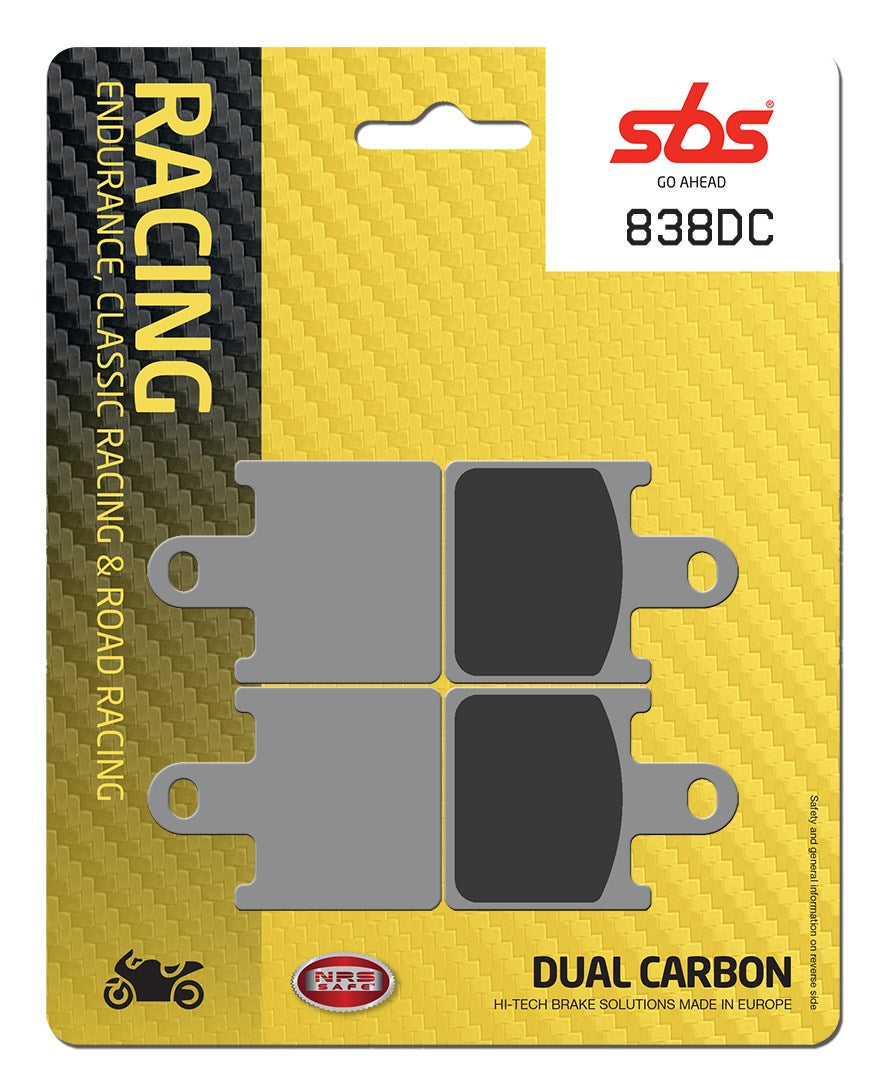 SBS FRICTION - Dual Carbon Front Brake Pads - (Track Use) - 838DC-