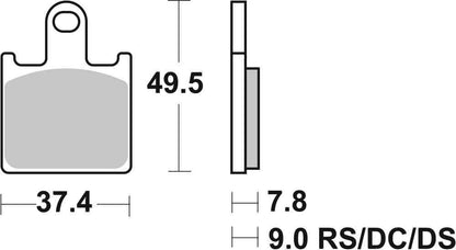 SBS FRICTION - Sinter Front Brake Pads - 838HS-