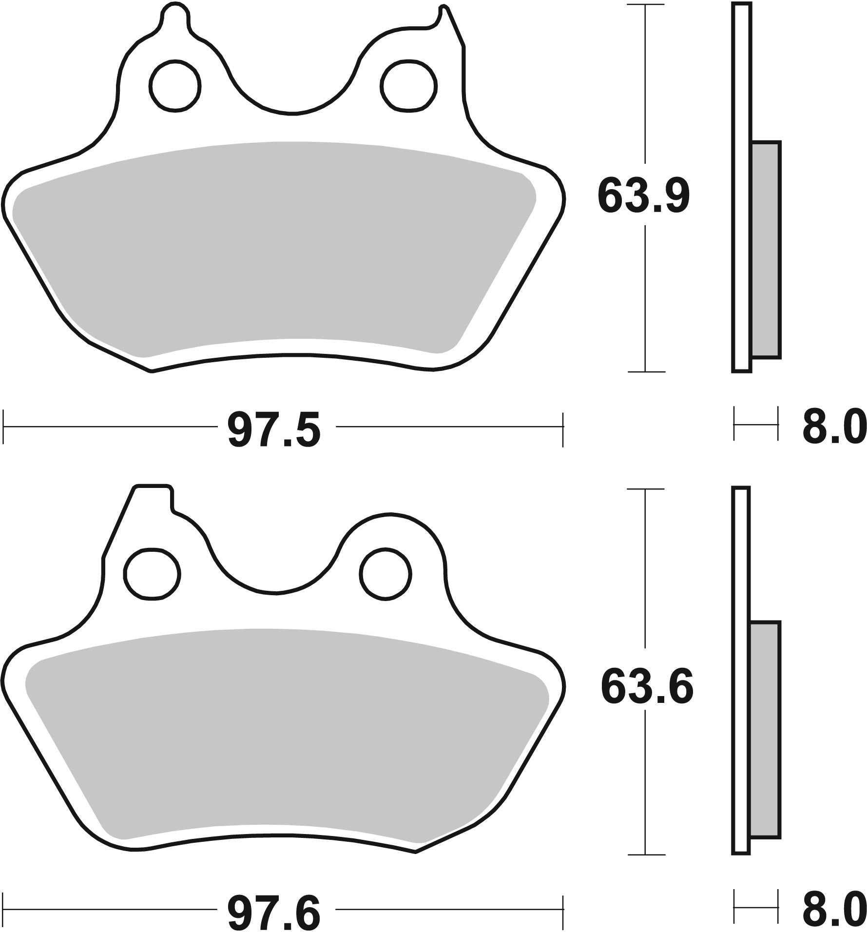 SBS FRICTION - Ceramic Rear H-D Brake Pads - 846H.HF-