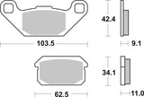 SBS FRICTION - Ceramic Rear Brake Pads - 848HF-