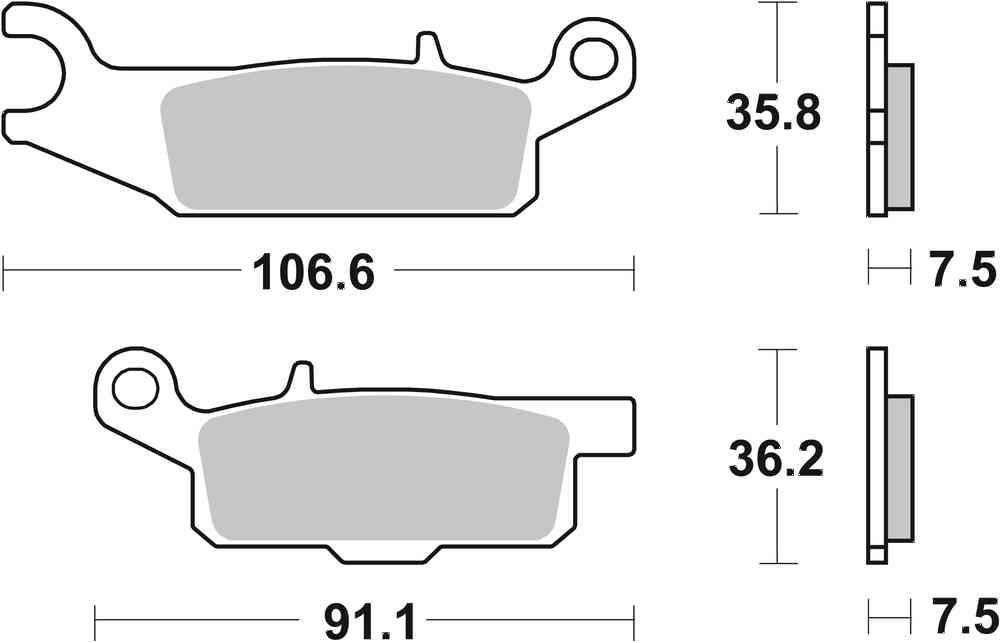 SBS FRICTION - Racing Sinter Off Road Front Brake Pads - 849RSI-