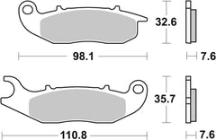 SBS FRICTION - Racing Sinter Off Road Front Brake Pads - 859RSI-