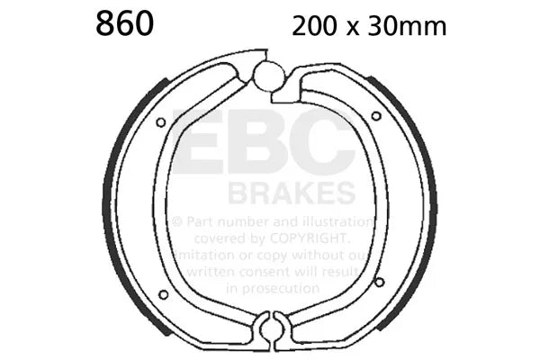 EBC Brake Shoe Set - 860