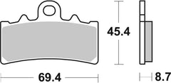 SBS FRICTION - Dual Carbon Front Brake Pads - (Track Use) - 877DC-