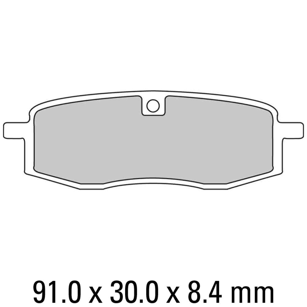 FERODO Disc Pad Set - FDB411 DX Compound - Non Sintered or Off Road - 01-0411-DX