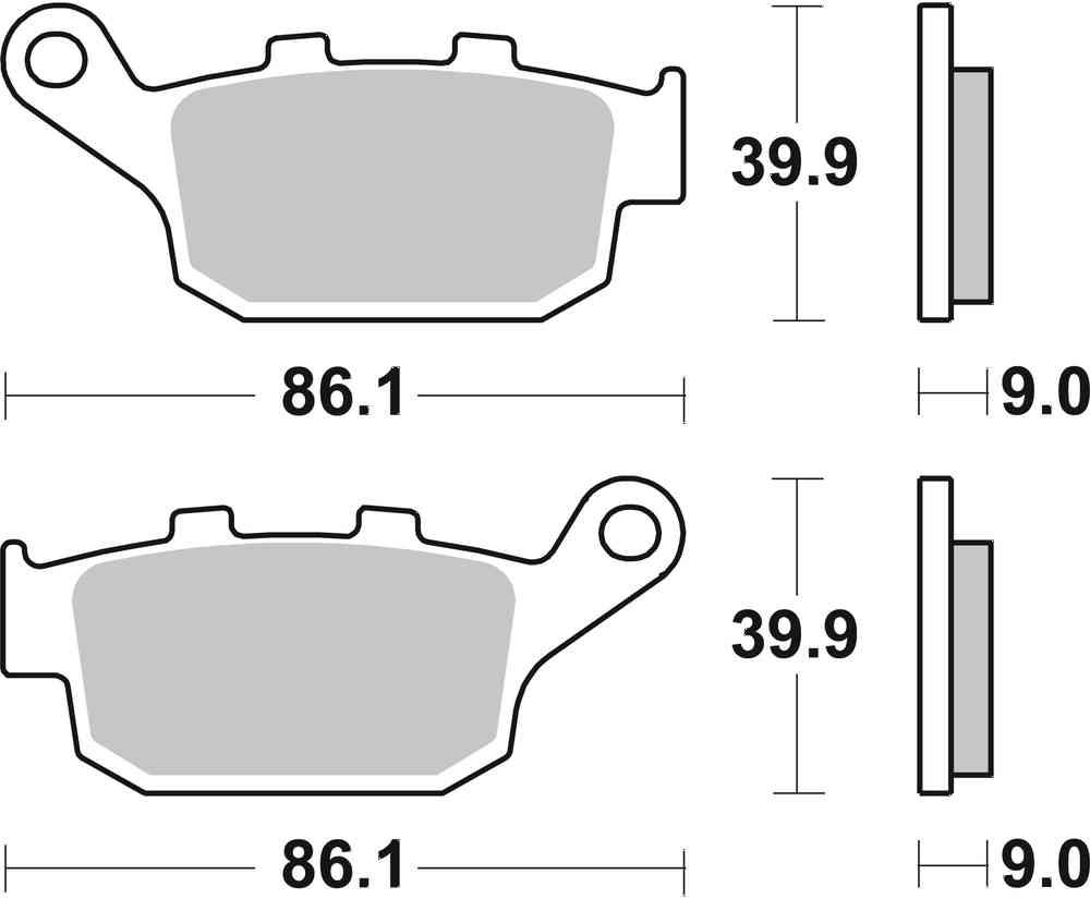 SBS FRICTION - Sinter Rear Brake Pads - 881LS-