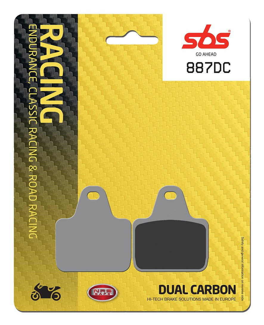 SBS FRICTION - Dual Carbon Front Brake Pads - (Track Use) - 887DC-