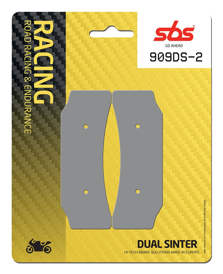 SBS FRICTION - Dual Sinter Front Racing Brake Pads - Moto2, 3 & WSBK SPEC - 909DS2-