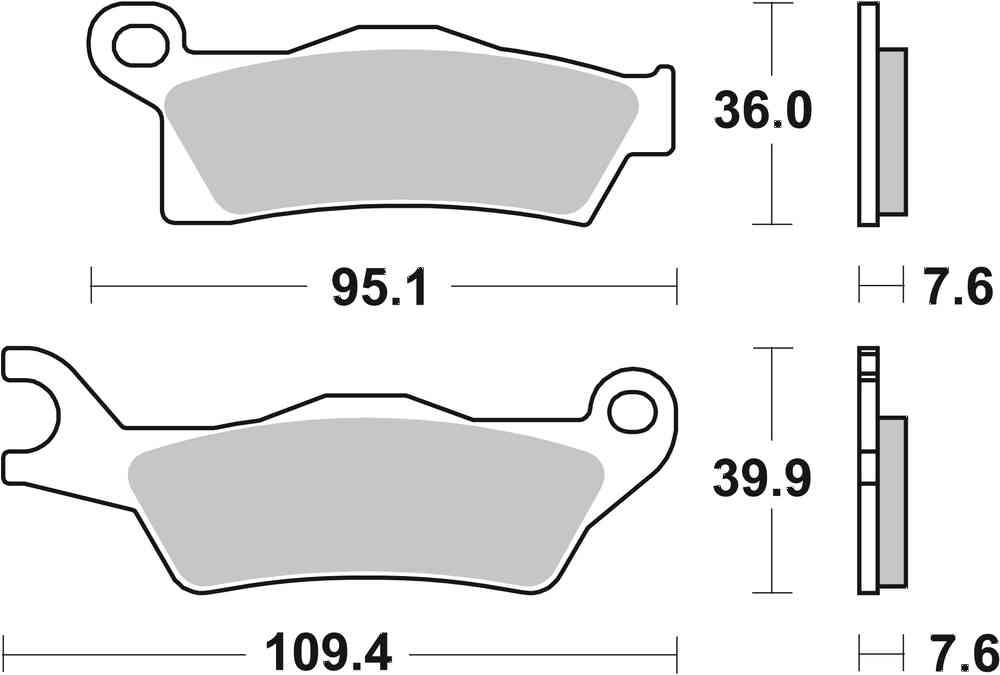 SBS FRICTION - Sinter Front / Rear Off Road Brake Pads - 910SI-