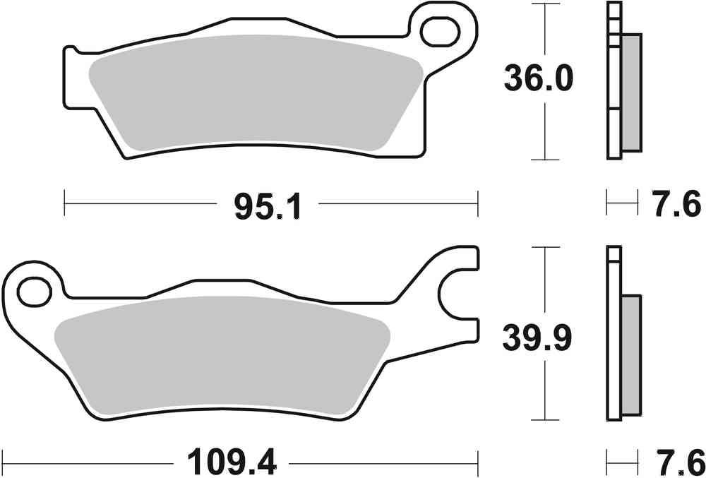 SBS FRICTION - Racing Sinter Front / Rear Off Road Brake Pads - 911RSI-