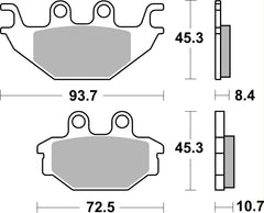 SBS FRICTION - Ceramic Rear H-D Brake Pads - 930H.HF-