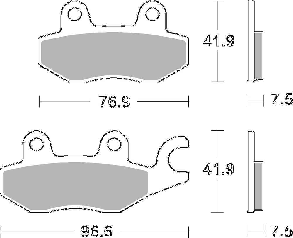 SBS FRICTION - Dual Carbon Front Brake Pads - (Track Use) - 955DC-