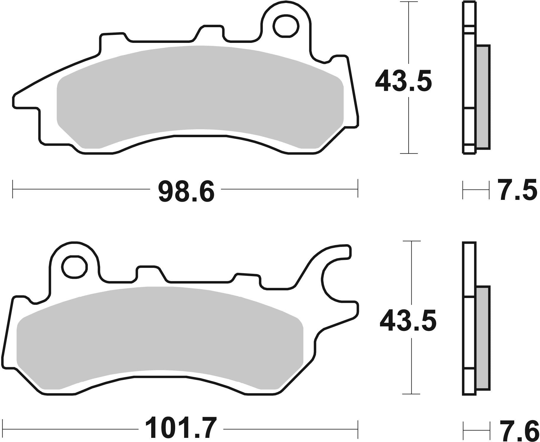SBS FRICTION - Ceramic Front Brake Pads - 958HF-