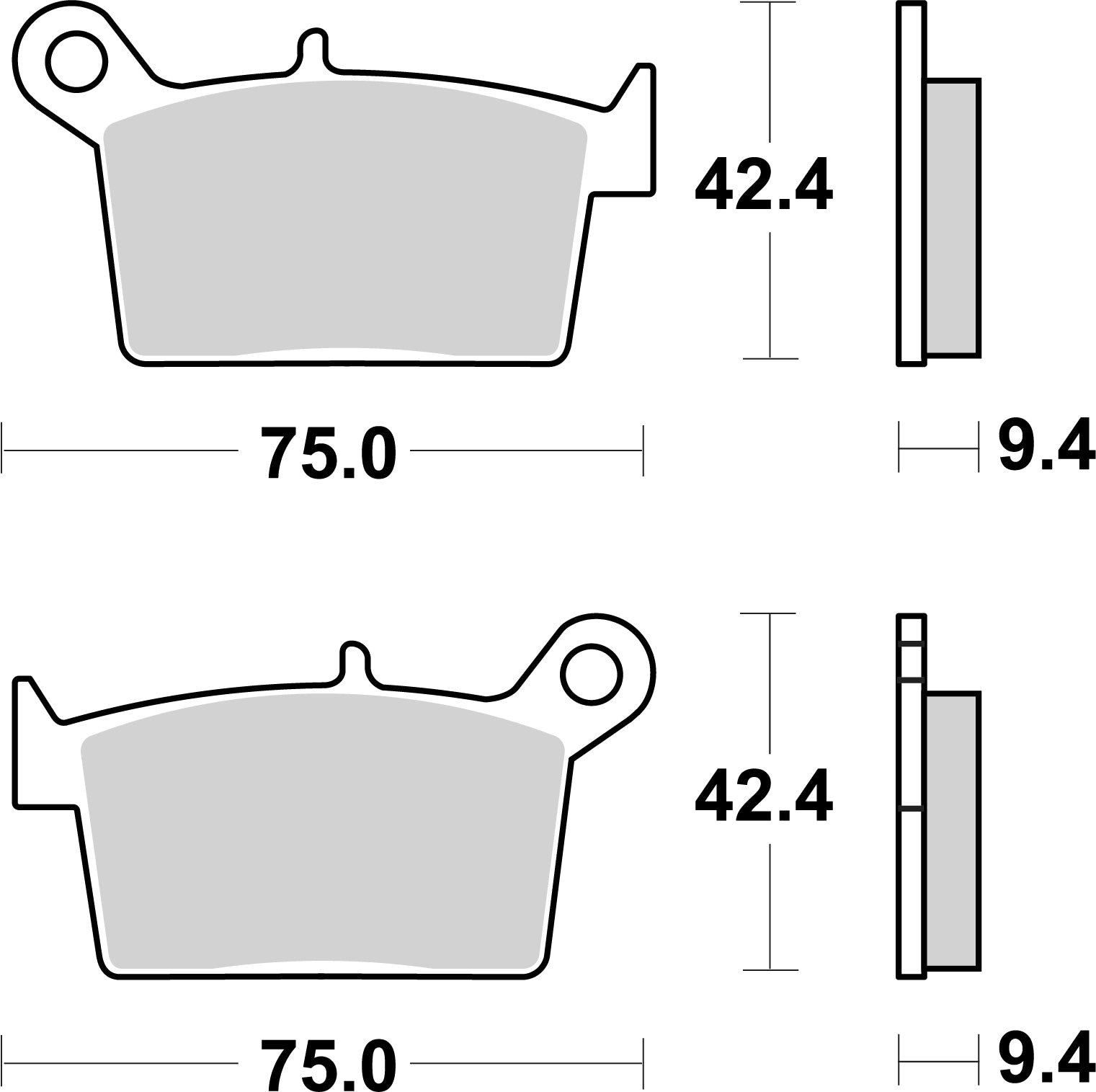 SBS FRICTION - Ceramic Rear Brake Pads - 998HF-