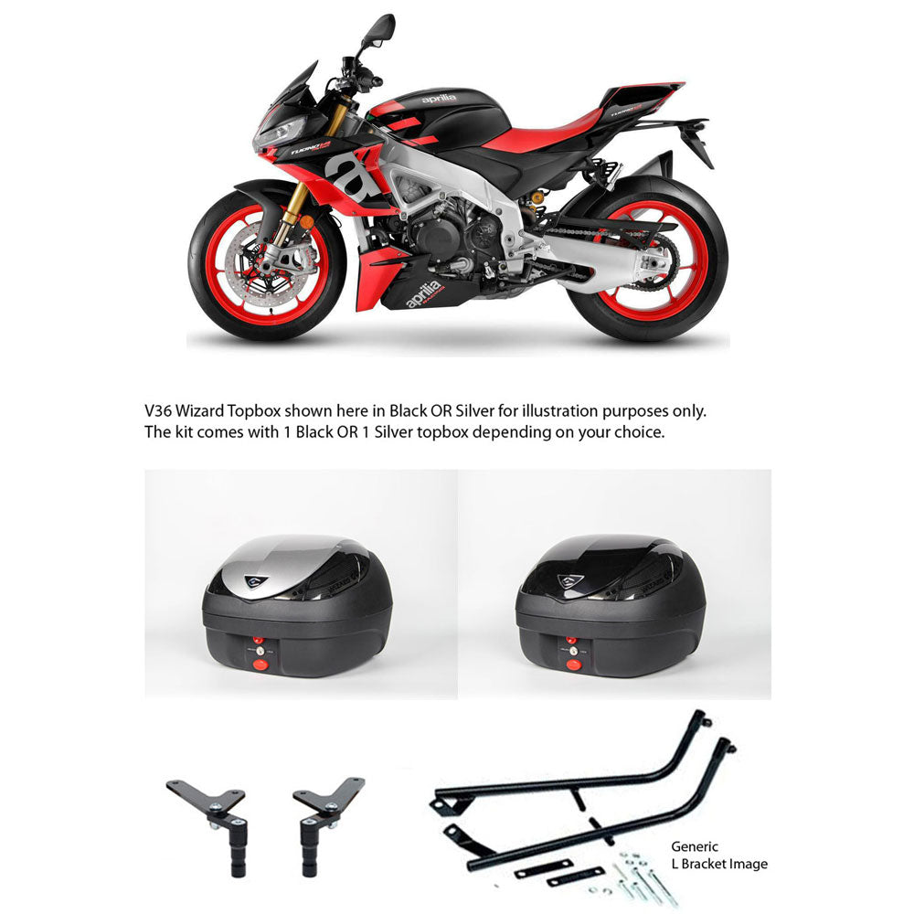 V36 Wizard Black Topbox Kit RSV 4 1100 & TUONO V4 1100 FACTORY 21-25 - A020V36BPBLK