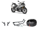 V36 Wizard Black Topbox Kit TUONO 1100 V4 21-25 - A022V36BPBLK