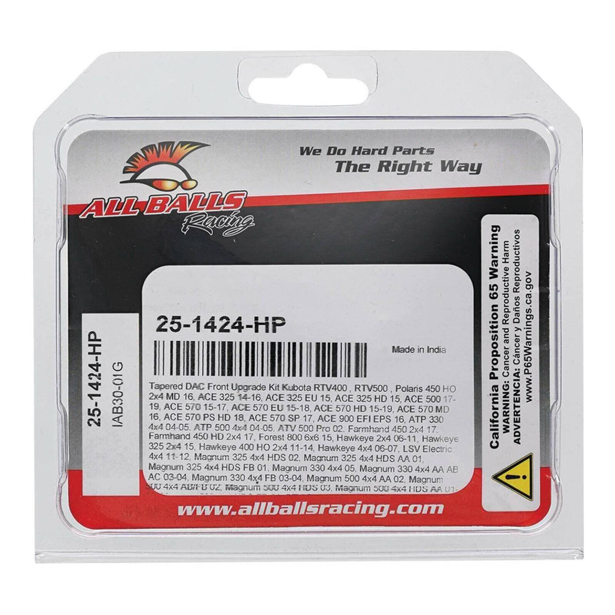 All Balls Racing Wheel Bearing Kit - Tapered DAC Upgrade (25-1424-HP)