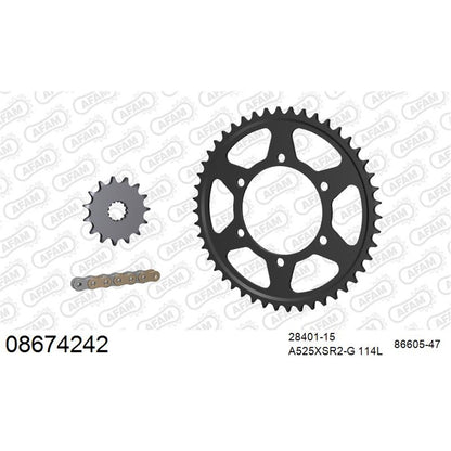 AFAM Chain Sprocket Kit Steel Triumph 675 Daytona 2013-2017