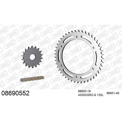 AFAM Chain Sprocket Kit Steel Triumph Tiger 1050 Sport 2013-2021