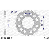 AFAM A51 420 HONDA CR80 87_/150 07_ SC