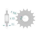 AFAM 16T 428 HONDA [ONC01] #