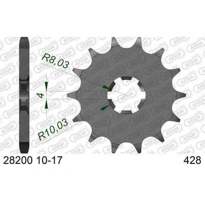 AFAM 10T 428 YZ80 86- + RM80 89-