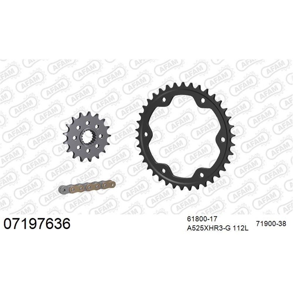 AFAM CHAIN SPROCKET KIT STEEL HONDA CB 650 / CBR 650 2014-2024