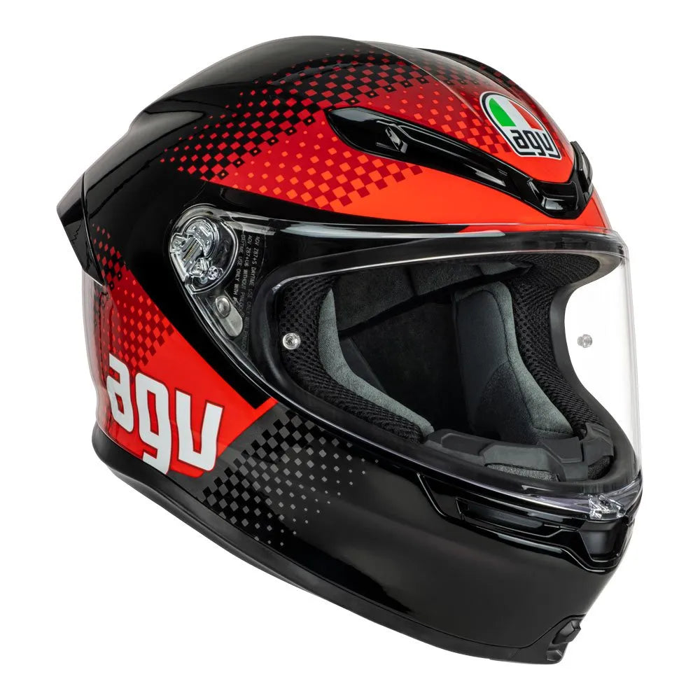 AGV K6 S -  FISION BLACK/RED L - 77-183-09