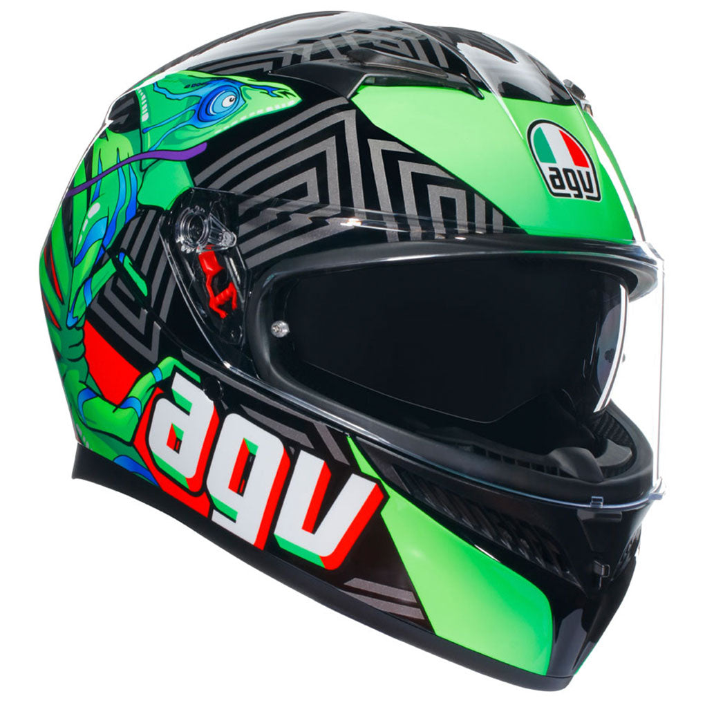 AGV K3 - KAMALEON BLACK/RED/GREEN XS - 77-402-04