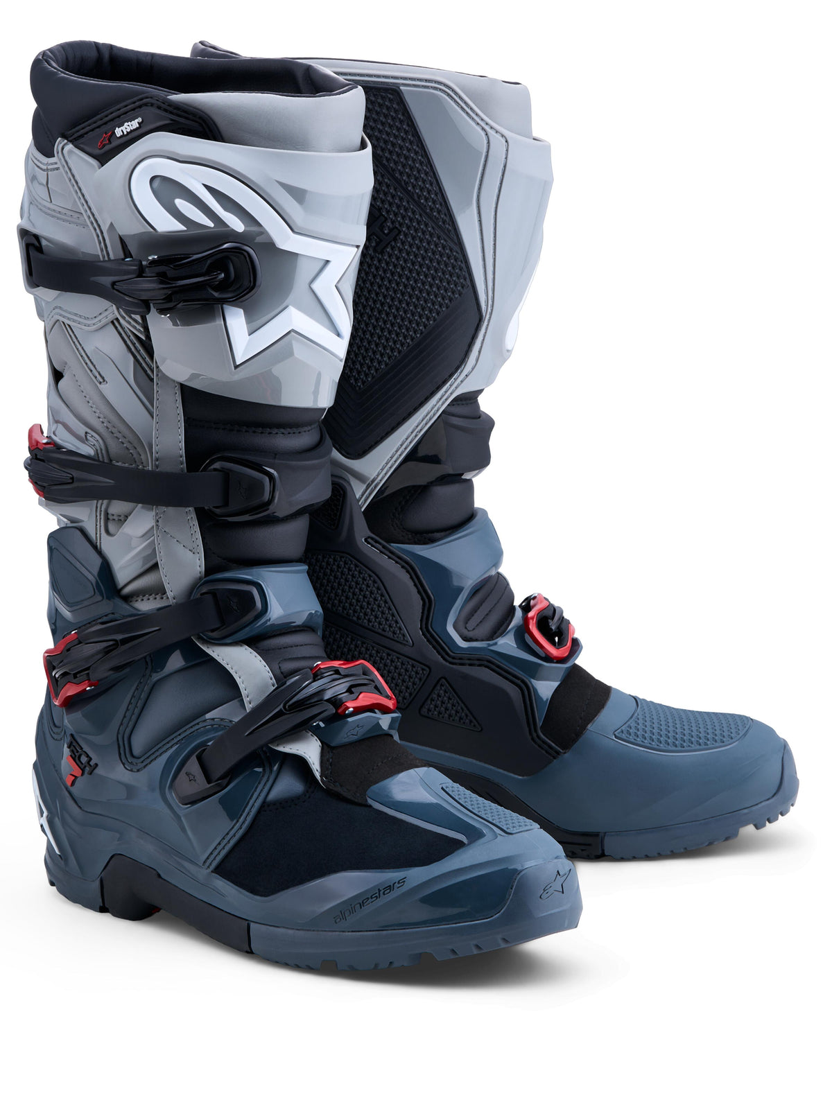 Alpinestars Tech 7 Enduro Drystar Boots Dark Grey/Mid Grey/Bright Red