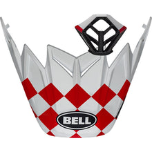Bell S/P - Moto-9 MIPS M/Piece+Peak Kit Checkers Matt WHT/Red
