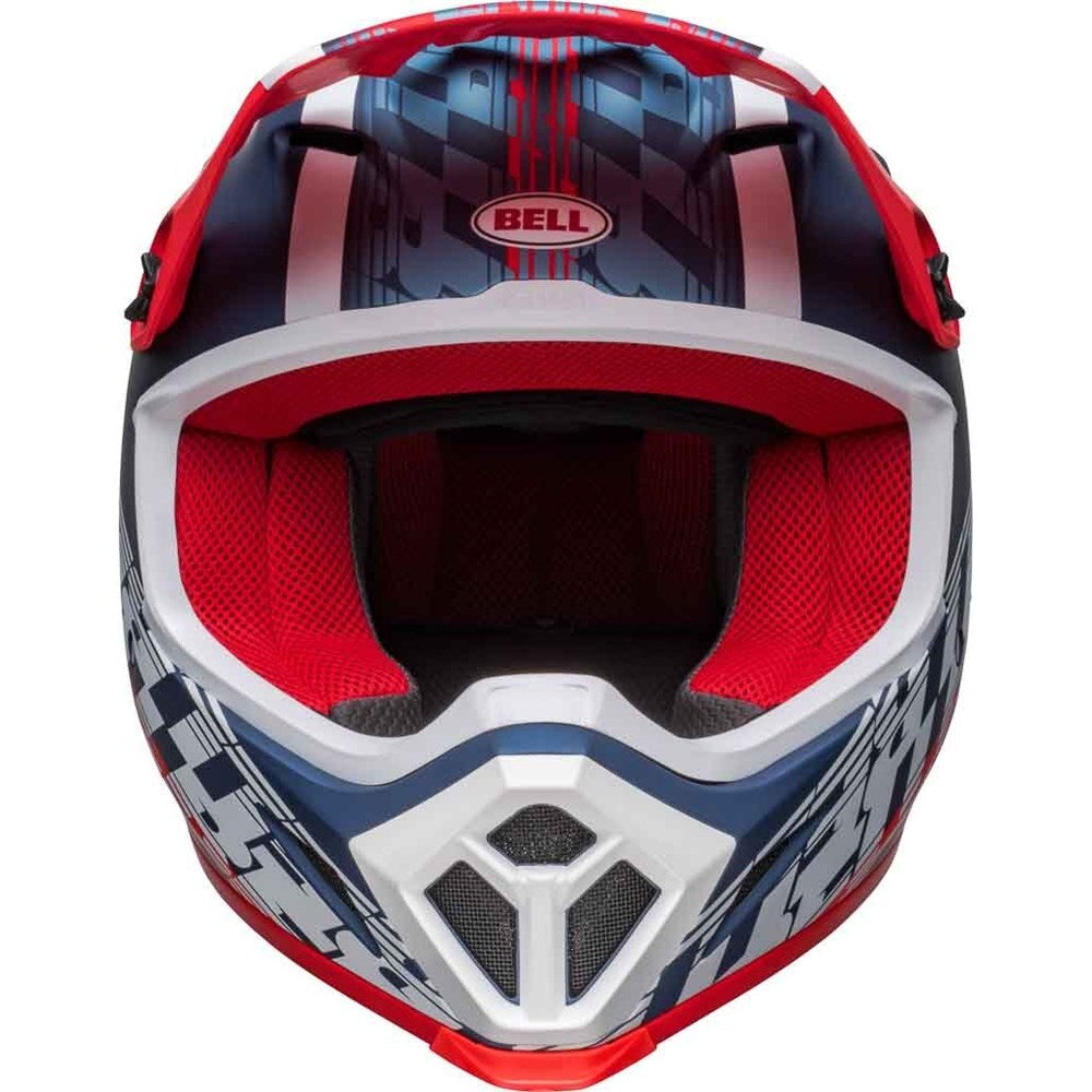 BELL MX-9 MIPS OFFSET MATT METAL BLUE/WHT (MD) [ONC01] #