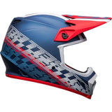 BELL MX-9 MIPS OFFSET MATT METAL BLUE/WHT (MD) [ONC01] #